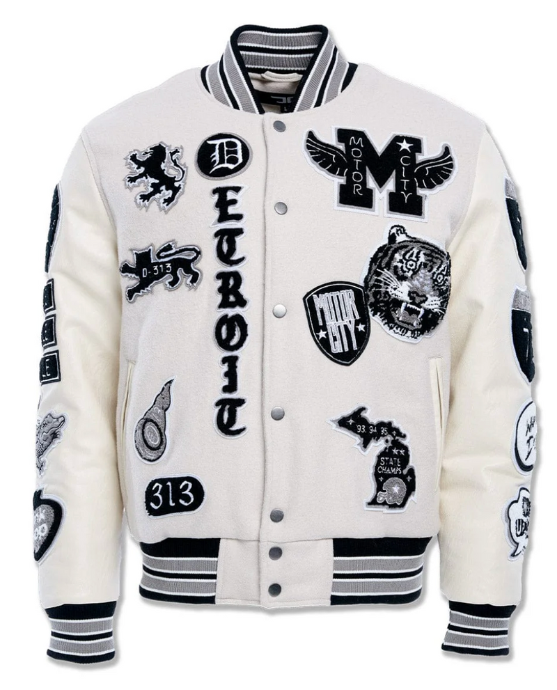 Motown Varsity Jacket - Cream