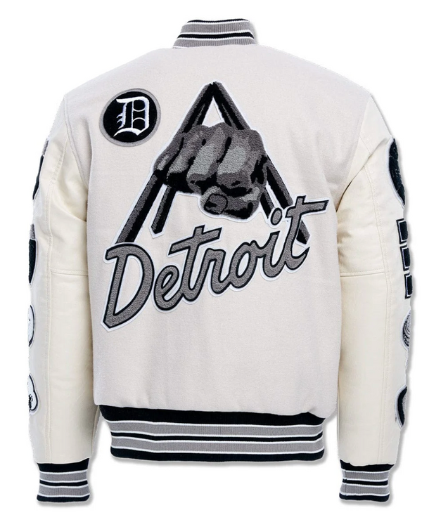 Motown Varsity Jacket - Cream