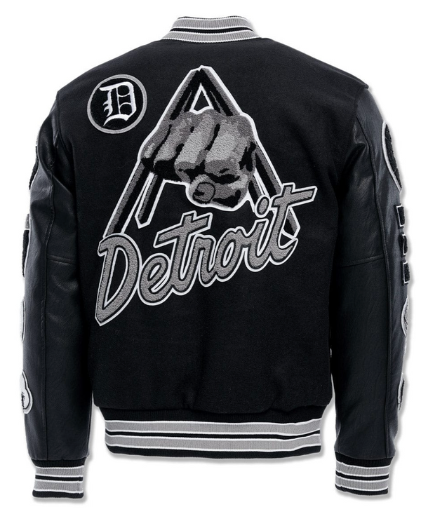 Motown Varsity Jacket - Black Shadow