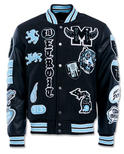 Motown Varsity Jacket - Lions Blue