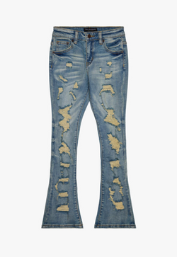 Breach Stacked Jean - Blue Vintage