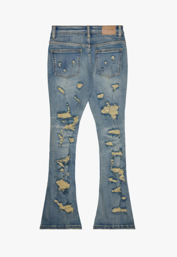 Breach Stacked Jean - Blue Vintage