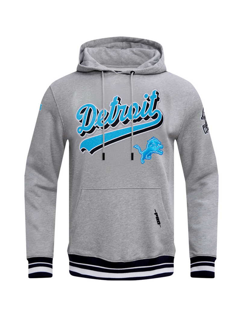 Lions Script Hoodie - Grey