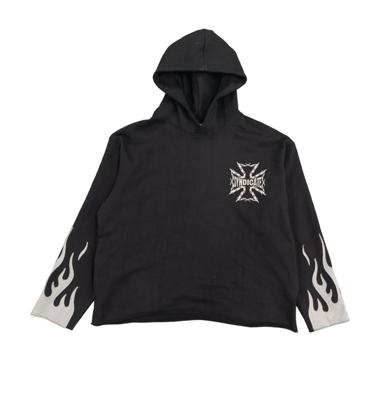 Flames Crop Hoodie