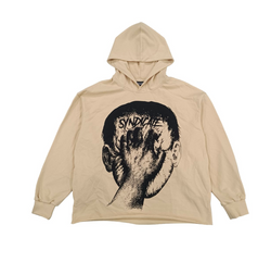 Punch And Grab Crop Hoodie - Cream