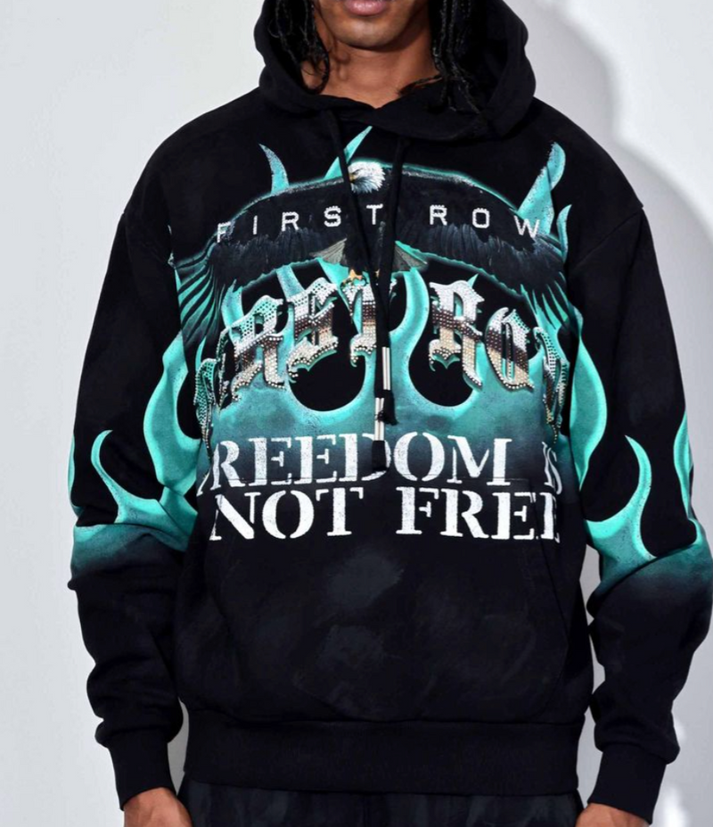 Freedom Is Not Free Flame Hoodie