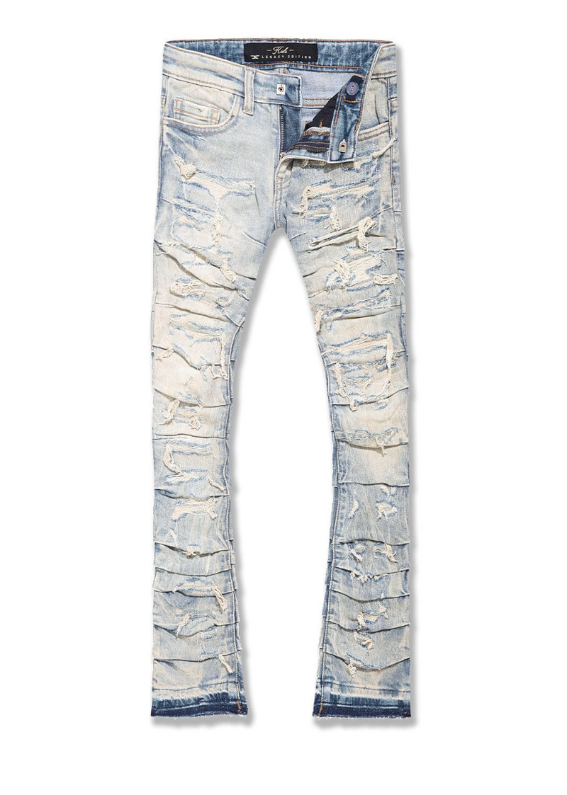 Martin Stacked Ripple Effect Denim - Antique