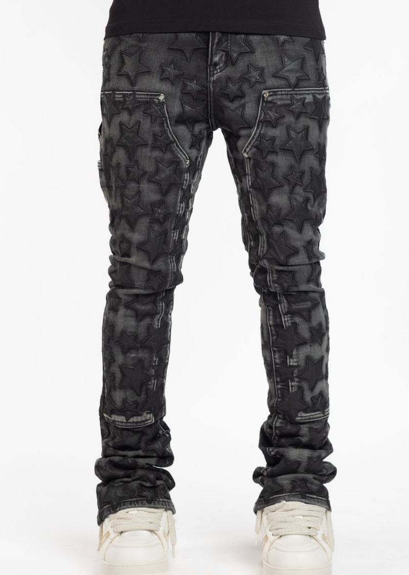 Obsidian Black Stars Denim