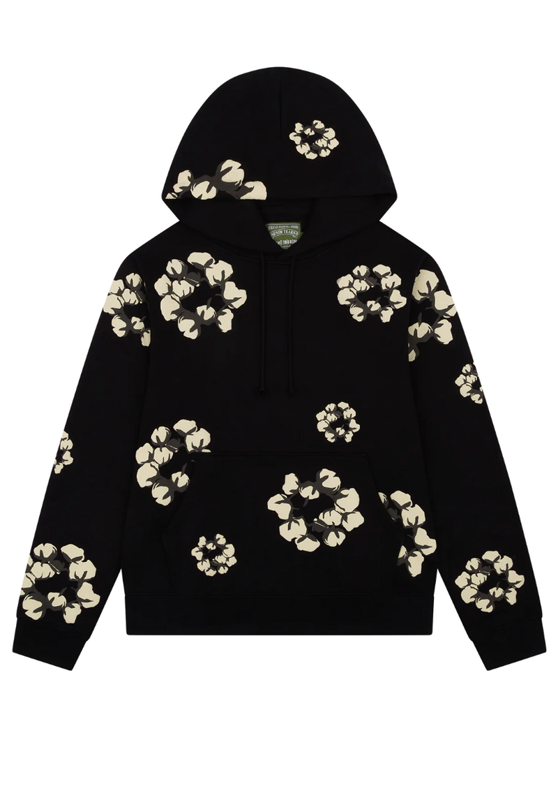 Cactus Tears Wreath Hoodie - Black