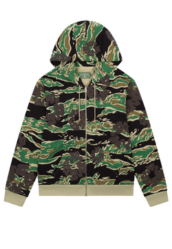 Camo Cotton Wreath Hoodie - Green