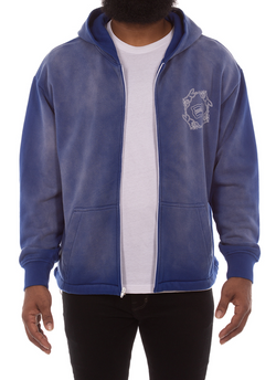 Rotation Zip Up Hoodie - Blue