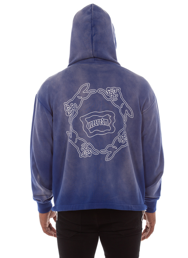 Rotation Zip Up Hoodie - Blue