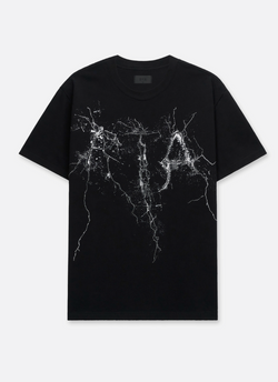 Black Cracked Logo Tee