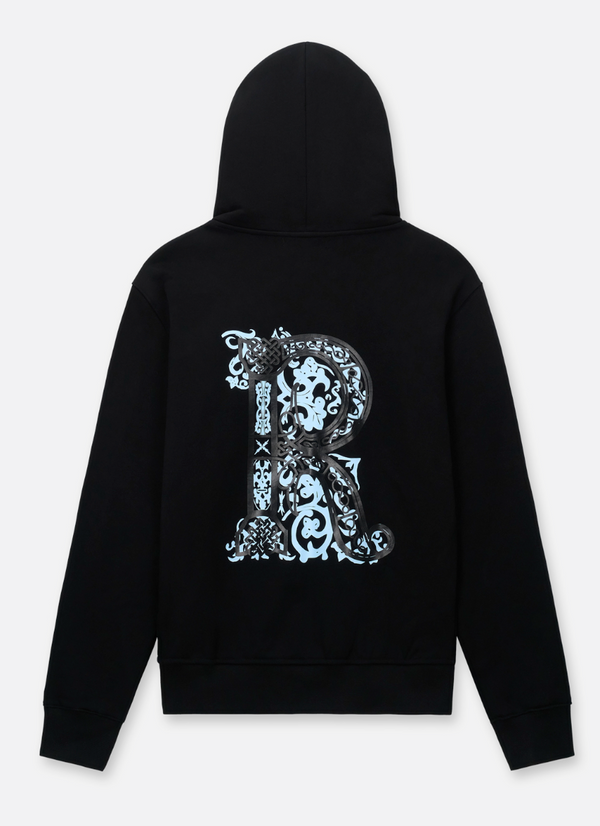 Illuminated Zip Up Hoodie - Black