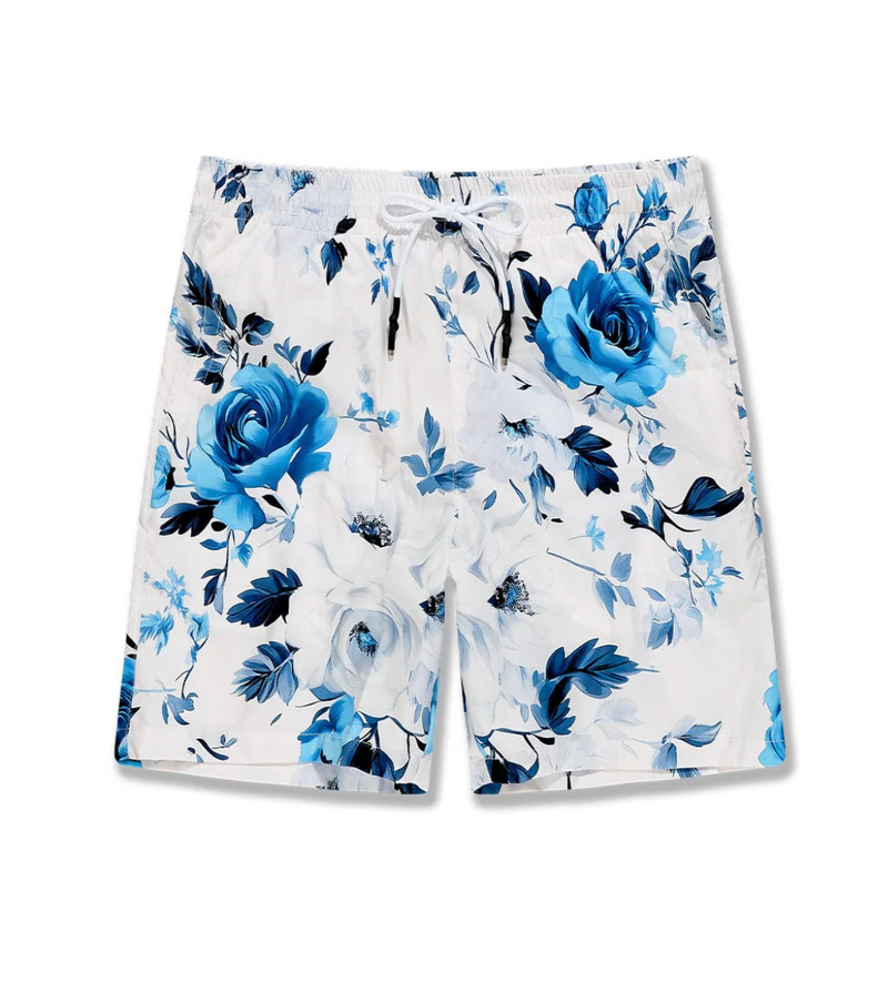 Retro Shorts - Blue Floral