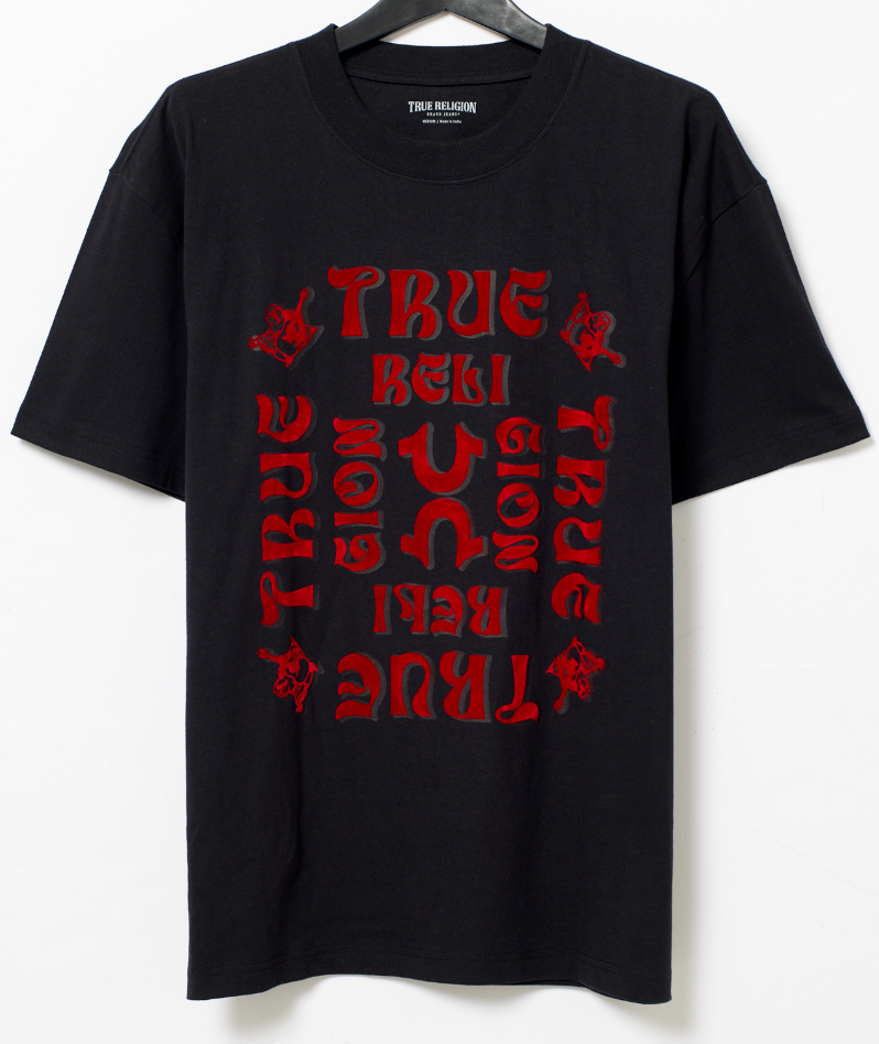 Flock Oversized - Blk/Red