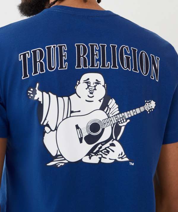 Buddha Logo Crewneck Tee - Blue