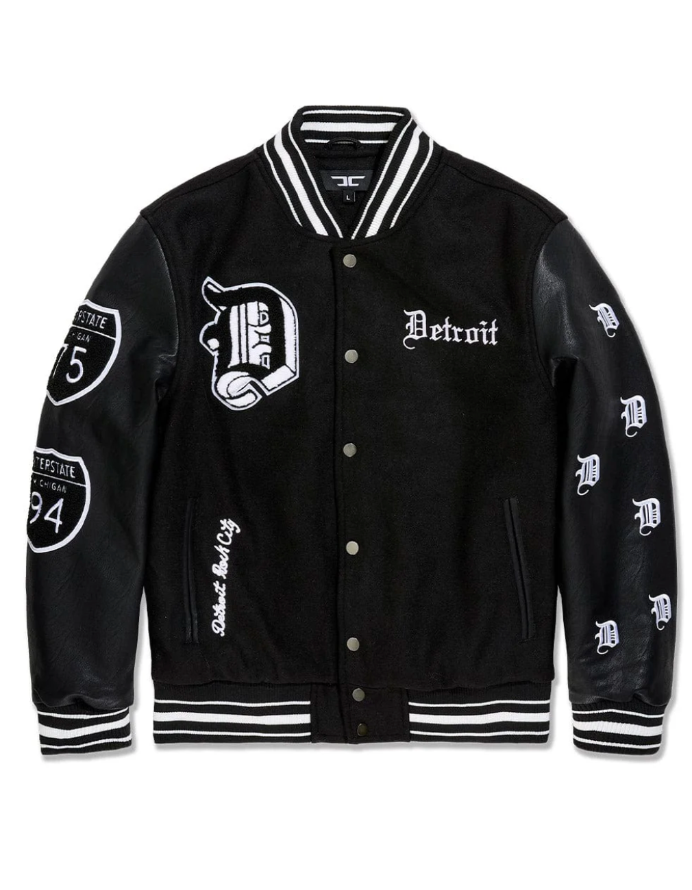 313 Varsity Jacket - Black/White