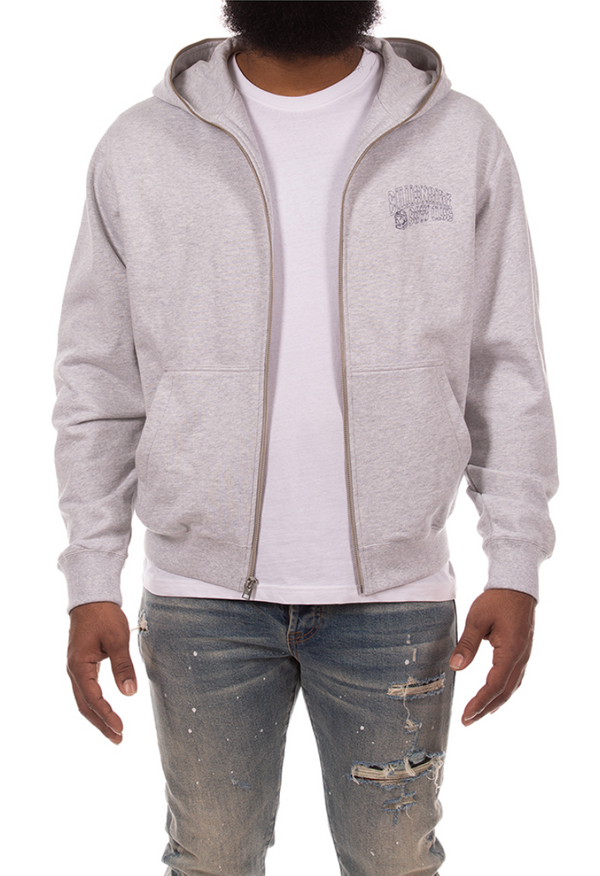 Curve Zip Hoodie - Grey