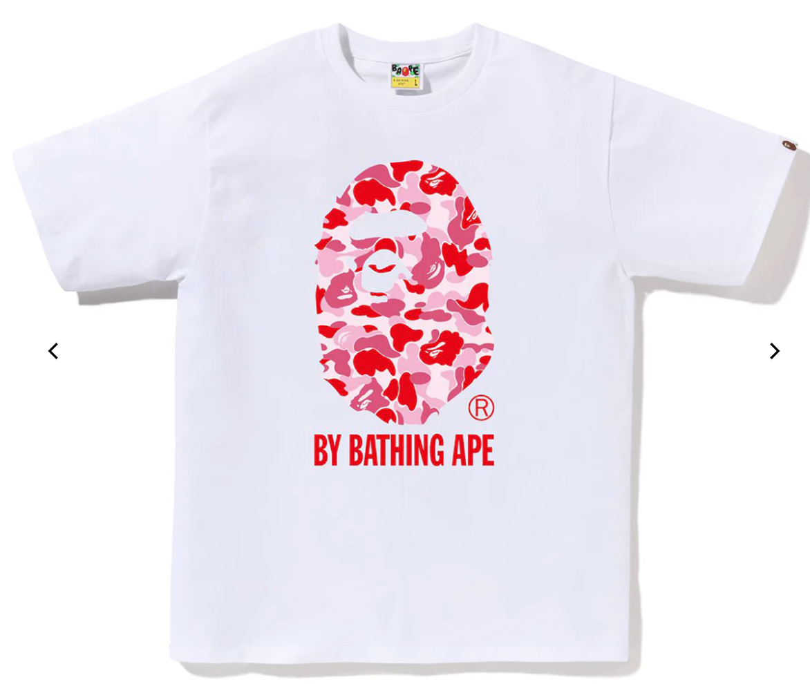 Bape ABC Camo T-Shirt - Wht/Pink