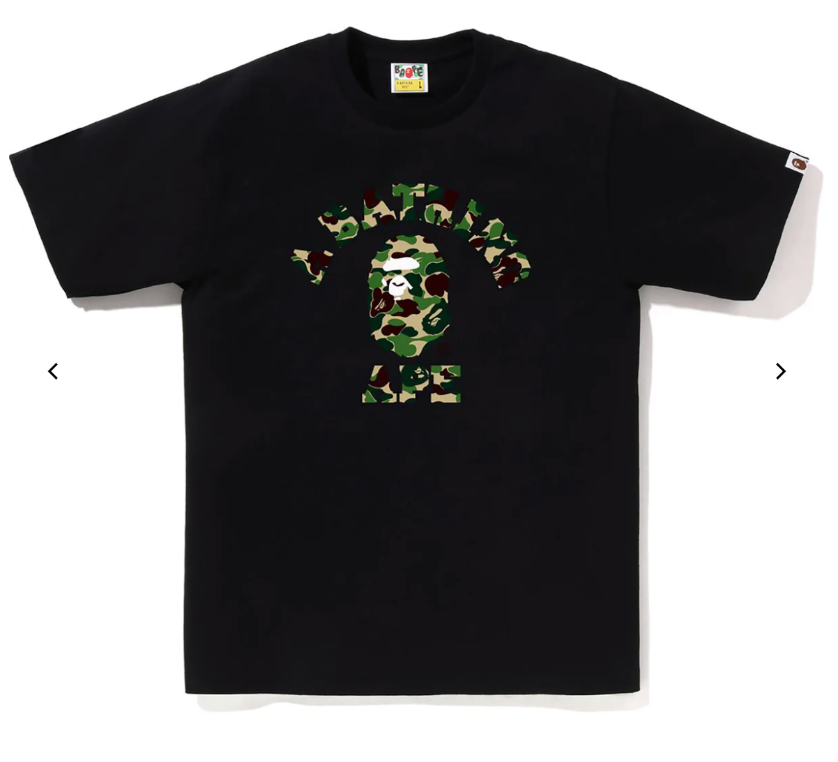 Bape ABC Camo College Tee - Blk/Green
