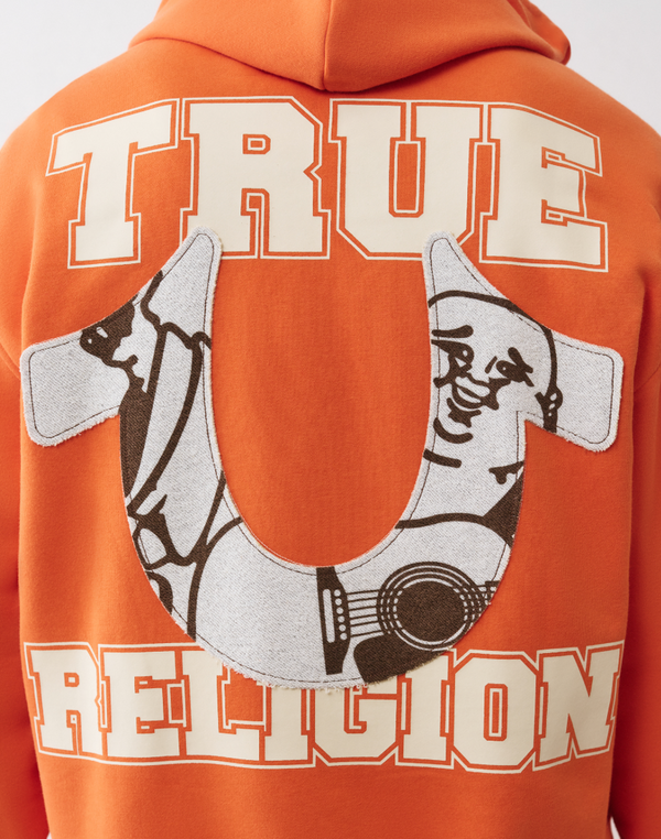 True Religion Zip Up Hoodie - Orange