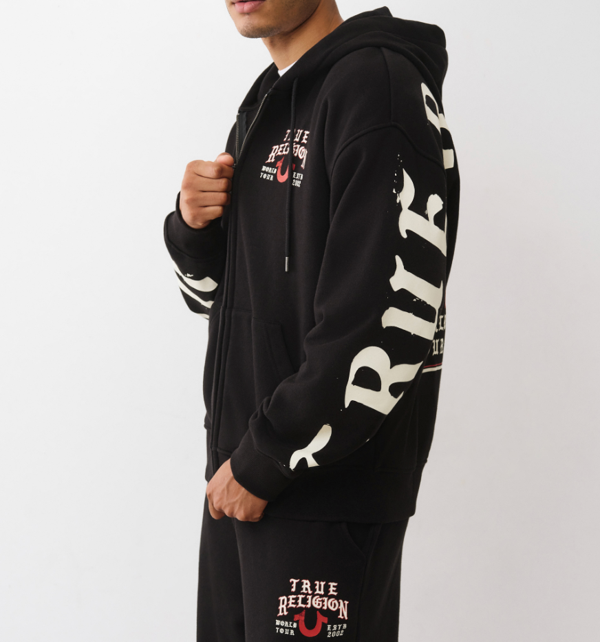 True religion Zip Up - Black/Red