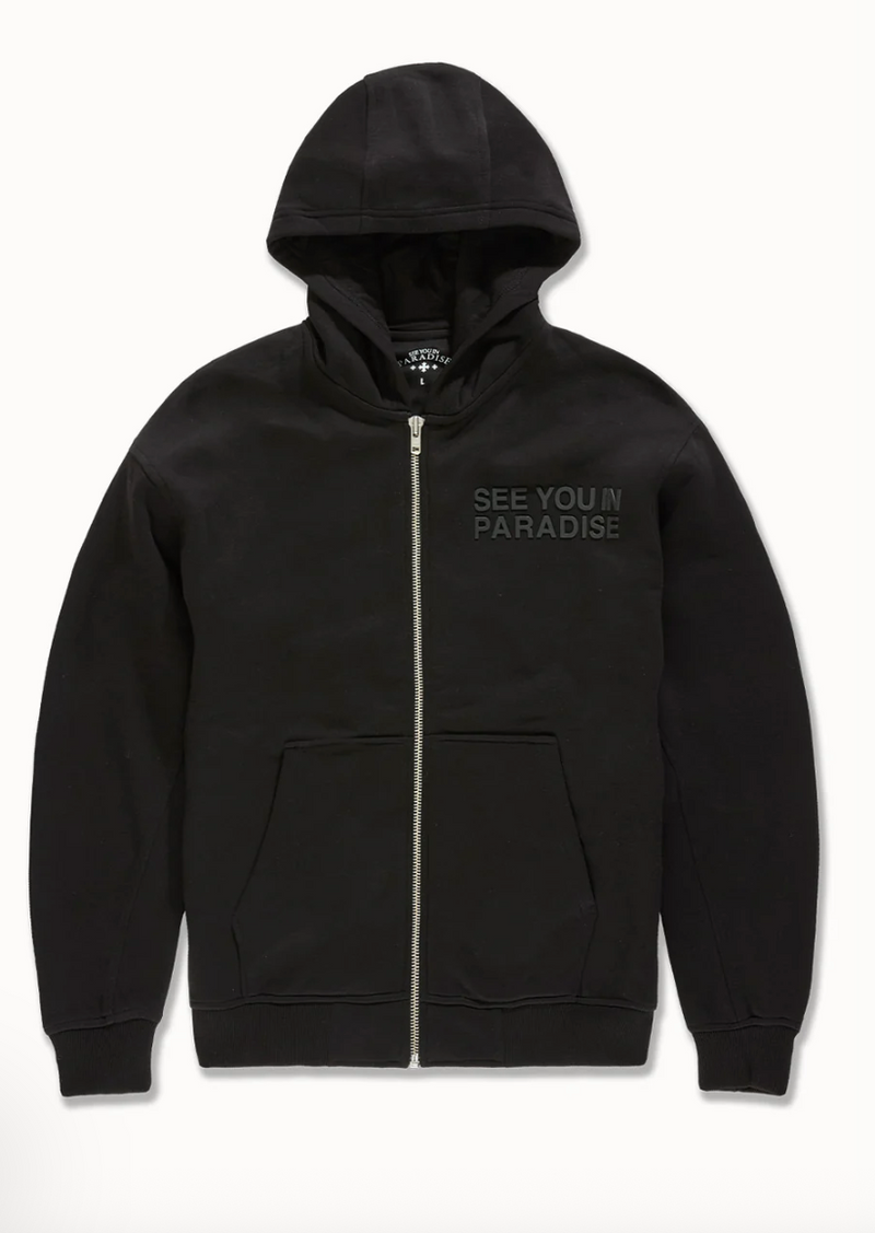 See You In Paradise Tonal Zip Up - Black