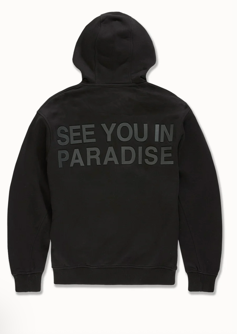 See You In Paradise Tonal Zip Up - Black