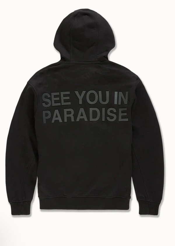 See You In Paradise Tonal Zip Up - Black