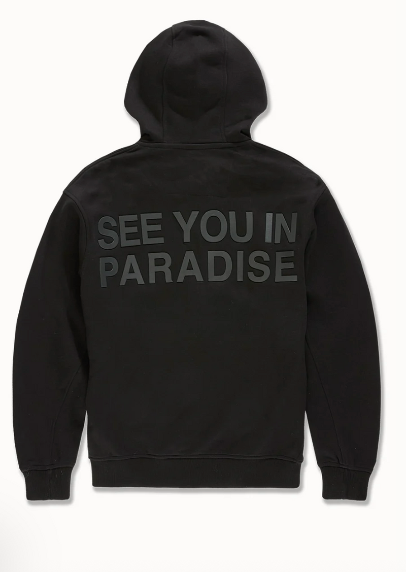 See You In Paradise Tonal Zip Up - Black