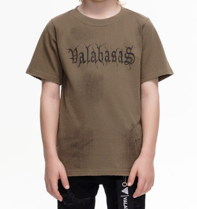 Inked Elegance Kids Tee - Vintage Khaki