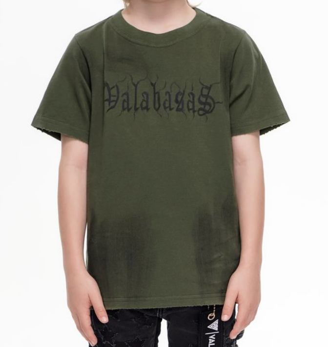 Inked Elegance Kids Tee - Vintage Olive