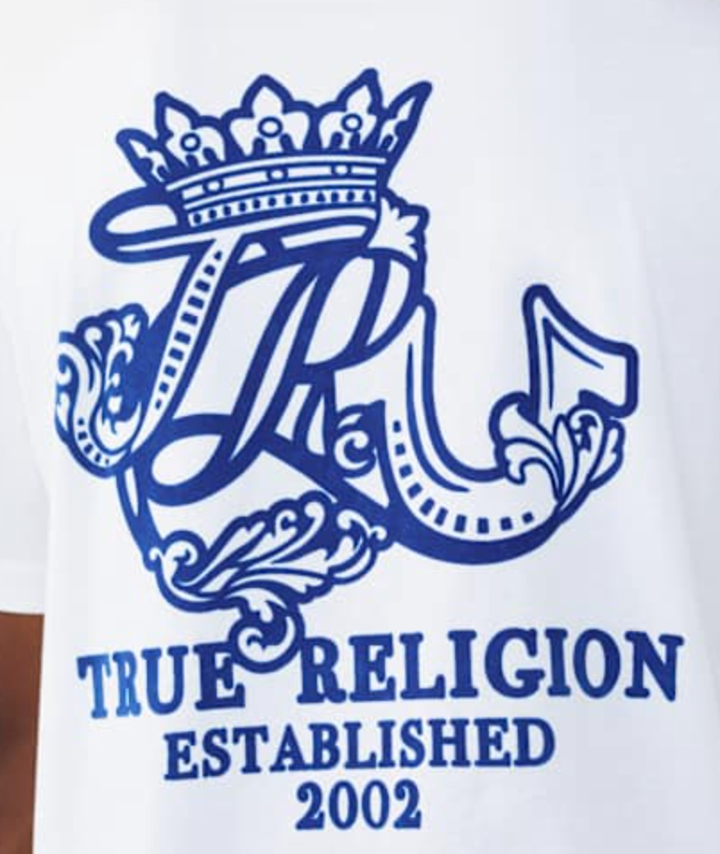 Crest Tee - White/Blue
